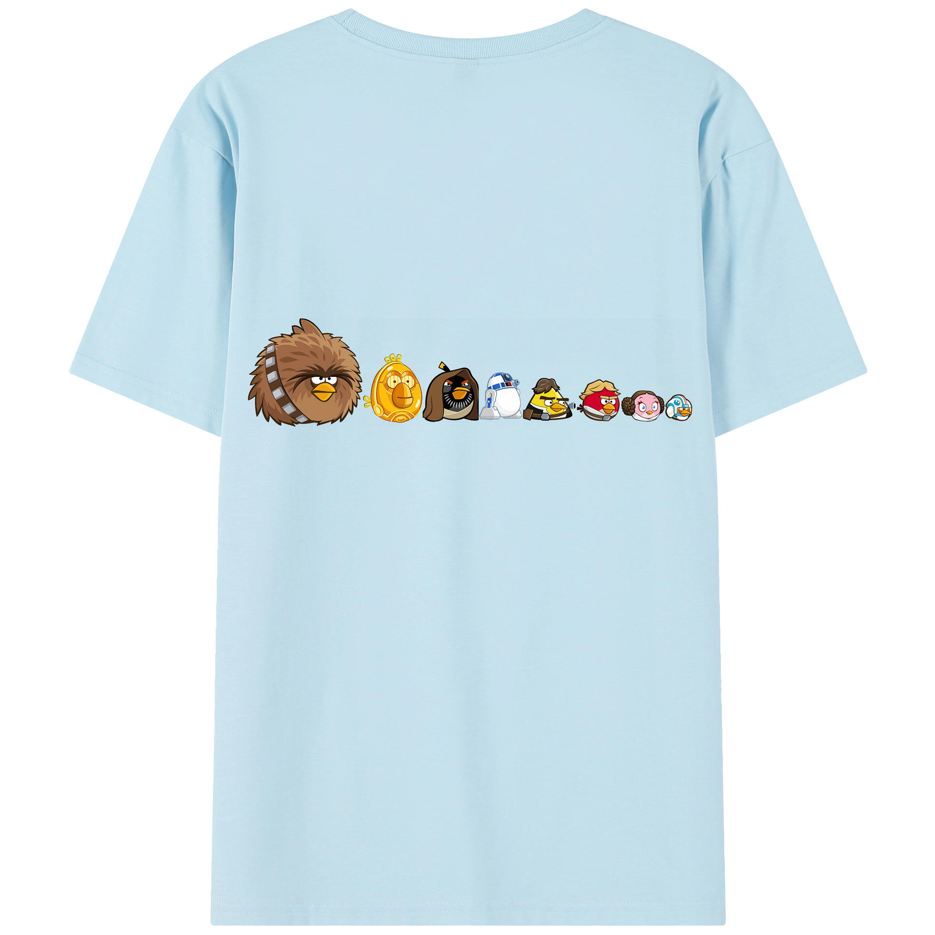（画像用） Angry Birds アングリーバード 綿100％半袖Tシャツ（背面プリント）